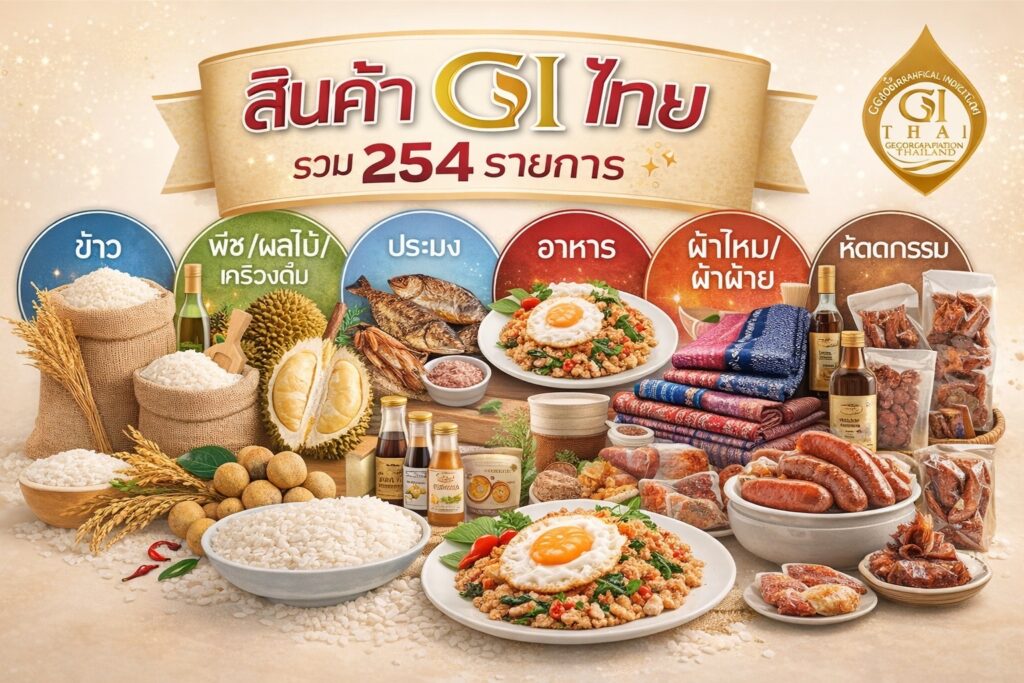 กรมทรัพย์สินทางปัญญา เผยผลสำเร็จ พา GI ไทยเติบโตต่อเนื่อง ตั้งเป้าสร้างมูลค่าเพิ่มอีก 2,000 ล้านบาท ในปี 2569